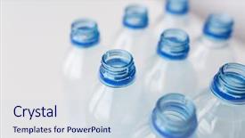  Presentation with plastic reuse - Cool new slides with clean empty used plastic water backdrop and a lemonade colored foreground