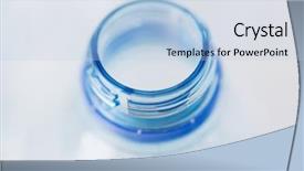  Presentation with clean water healthy concept - PPT theme having clean empty used plastic water background and a light blue colored foreground