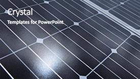  Presentation with solar panel - PPT layouts consisting of clean energy - solar panel background and a ocean colored foreground