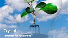  Presentation with clean - Beautiful presentation design featuring clean energy backdrop and a teal colored foreground