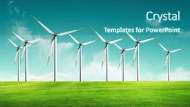  Presentation with ecology - Slide deck having clean environment - ecology - wind of change background and a ocean colored foreground