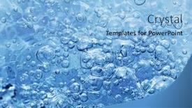  Presentation with clean water - PPT theme having clean fresh water with bubbles appearing when pouring water or a splash natural background background and a light blue colored foreground