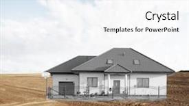  Presentation with clean house - PPT layouts featuring clean future - new house vision dream background and a sky blue colored foreground