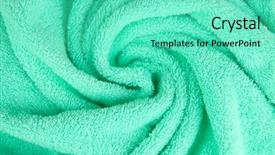  Presentation with texture - Colorful PPT layouts enhanced with clean greeen - towel texture close up backdrop and a seafoam green colored foreground