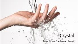  Presentation with woman in under wear - Presentation theme consisting of clean hands - closeup woman hand background and a white colored foreground