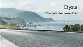  Presentation with clean - Amazing slide set having clean highway go aside backdrop and a sky blue colored foreground