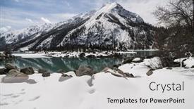  Presentation with tibet - Slides with clean landscape in tibet china background and a light gray colored foreground