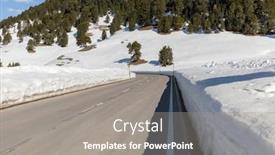  Presentation with clean - Presentation design featuring clean-road-with-lots background and a gray colored foreground