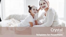  Presentation with mom daughter - Audience pleasing slide deck consisting of clean room - mom with her daughter making backdrop and a coral colored foreground