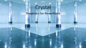  Presentation with office room - Slides having clean room - symmetric modern hall inside office background and a light blue colored foreground