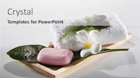  Presentation with product - Presentation theme having clean-shot-of-the-bath background and a white colored foreground