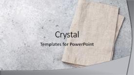  Presentation with kitchen towel - PPT theme featuring clean slate - cooking stone table with kitchen background and a light gray colored foreground