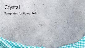  Presentation with kitchen towel - Colorful PPT layouts enhanced with clean slate - cooking stone table with kitchen backdrop and a light gray colored foreground