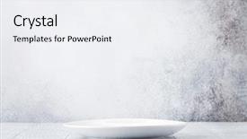  Presentation with dinner invitation to employees - Colorful presentation enhanced with clean slate - dinner plate setting in front backdrop and a white colored foreground