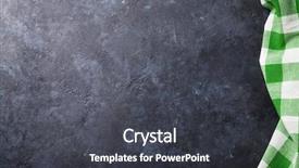  Presentation with kitchen towel - Presentation design consisting of clean slate - towel over stone kitchen cooking background and a dark gray colored foreground