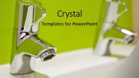  Presentation with design medical hospital - Beautiful PPT theme featuring medical toilet - interior design modern and relevant backdrop and a gold colored foreground