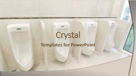  Presentation with modern school building - Colorful presentation theme enhanced with latrines - men lavatory in modern building backdrop and a soft green colored foreground