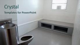  Presentation with jail - Colorful PPT theme enhanced with prison justice - modern jail cell backdrop and a lemonade colored foreground