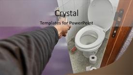  Presentation with toilet - PPT theme consisting of rolls of toilet paper background and a light gray colored foreground