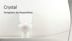  Presentation with toilet - Audience pleasing presentation theme consisting of flush - white toilet bowl backdrop and a white colored foreground