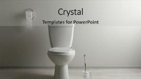  Presentation with toilet - PPT layouts having flush - white toilet bowl background and a light gray colored foreground