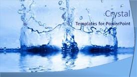  Presentation with clean water - Slide deck consisting of clean-transparent-water-splash-fresh background and a sky blue colored foreground