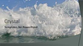  Presentation with turquoise - Audience pleasing PPT theme consisting of clean turquoise sea wave close backdrop and a light gray colored foreground