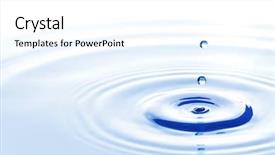  Presentation with blue drops - Slide set consisting of blue water drops falling down close up background and a white colored foreground