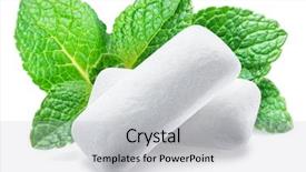  Presentation with chewing gum - Presentation theme featuring clean up files - chewing gum pieces and mint background and a light gray colored foreground