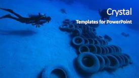  Presentation with environmental pollution - Slide deck with clean up of environmental pollution background and a cobalt blue colored foreground