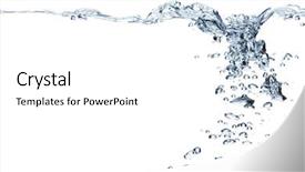  Presentation with clean water - PPT theme having clean water and water bubbles background and a white colored foreground