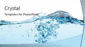  Presentation with clean water - Colorful PPT theme enhanced with clean water and water bubbles backdrop and a white colored foreground