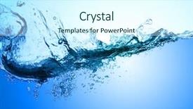 Presentation with clean water - Amazing PPT theme having clean water and water bubbles backdrop and a cool aqua colored foreground