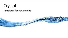  Presentation with clean water - Theme having clean water and water bubbles background and a white colored foreground