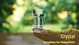  Presentation with clean water - Slides having clean water healthy concept background and a tawny brown colored foreground