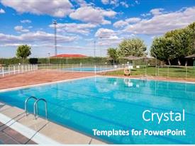 Clean Water In A Blue PPT template 54 | CrystalGraphics