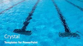  Presentation with clean water - Cool new slide set with clean water in a blue pool ready for the summer backdrop and a teal colored foreground