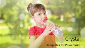  Presentation with clean water - Presentation consisting of clean water on blurred background background and a  colored foreground