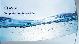  Presentation with clean water - Colorful PPT layouts enhanced with clean water wave with bubbles backdrop and a sky blue colored foreground