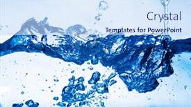  Presentation with water wave - Colorful slide deck enhanced with clean-water-wave-with-bubbles backdrop and a sky blue colored foreground