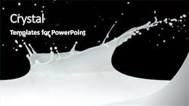  Presentation with milk splashing - Colorful slide deck enhanced with clean white abstract - splashing milk isolated on black backdrop and a black colored foreground