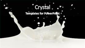 Presentation with milk splashing - Audience pleasing slide deck consisting of clean white abstract - splashing milk isolated on black backdrop and a black colored foreground