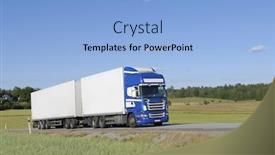  Presentation with blue green - Theme enhanced with clean-white-blue-lorry-truck background and a light blue colored foreground