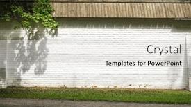  Presentation with paint white brick wall - PPT layouts with clean-white-brick-wall background and a white colored foreground