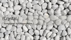  Presentation with plain clear navy blue blue and white cloudy - Presentation design consisting of clean white pebbles closeup background and a light gray colored foreground