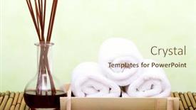  Presentation with fragrance - PPT layouts featuring clean-white-spa-towels background and a cream colored foreground