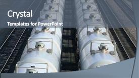  Presentation with tracks - Beautiful presentation featuring clean white tanker cars sitting backdrop and a gray colored foreground