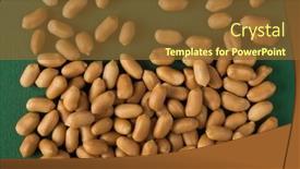  Presentation with peanuts - Cool new PPT theme with cleaned-salted-peanuts-on-dark backdrop and a tawny brown colored foreground