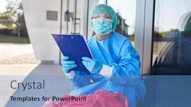  Presentation with hazardous waste - Slides with cleaner-controls-disposal-of-hazardous background and a teal colored foreground