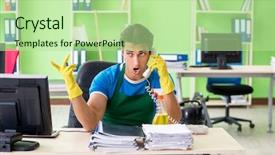  Presentation with spy - Cool new presentation theme with cleaner cover stealing confidential backdrop and a mint green colored foreground